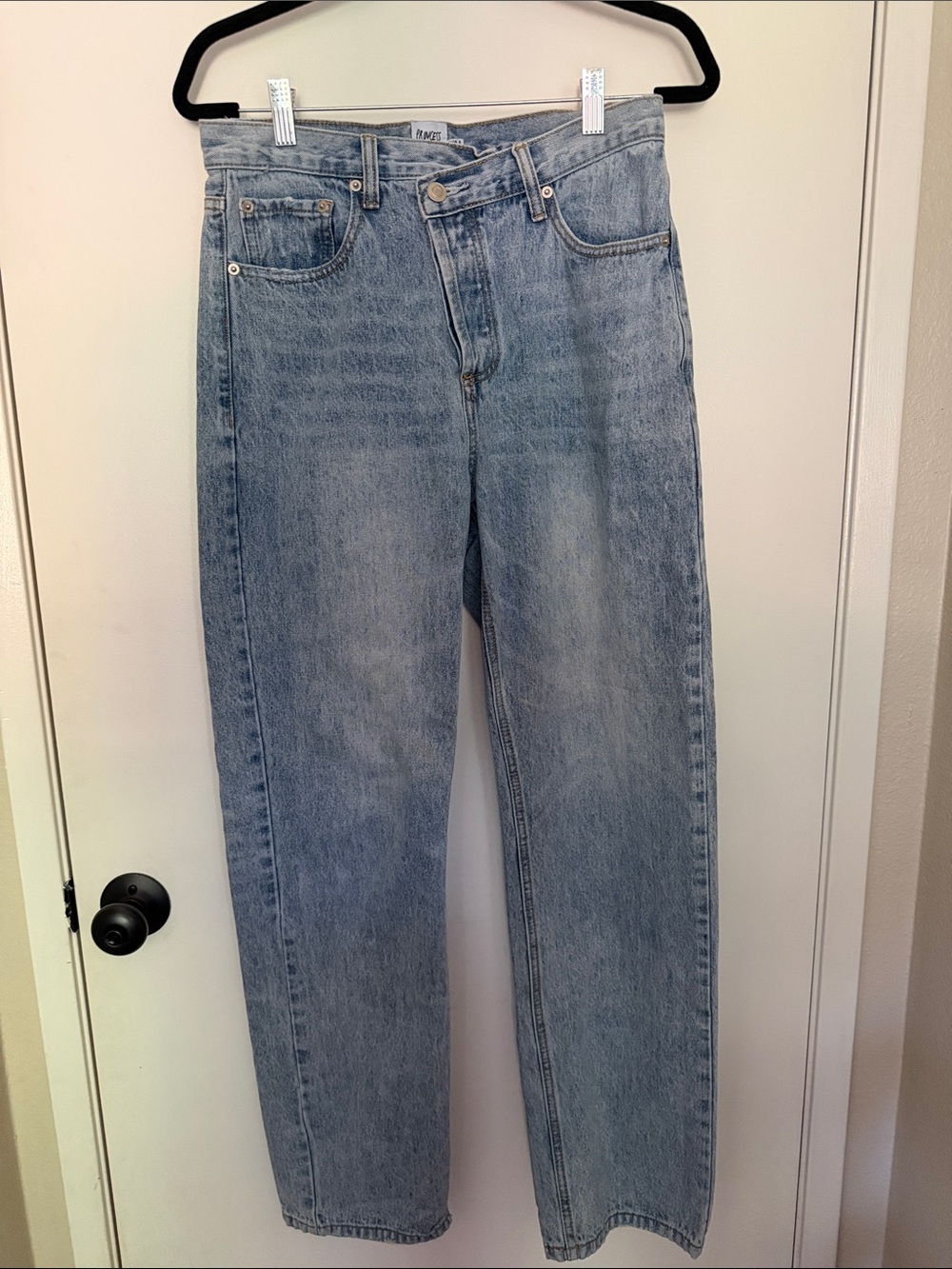 Princess Polly High-Rise Light Wash Straight Jeans